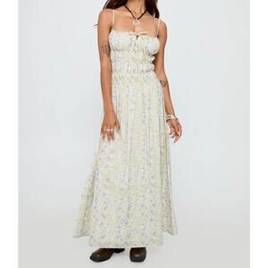 PRINCESS POLLY Loralei Shirred Floral Maxi Dress 6